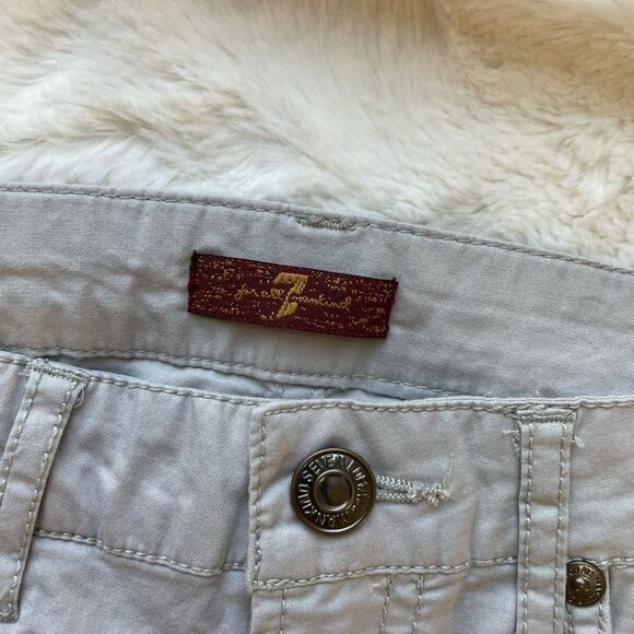 7 For All Mankind Hi Rise Gray Skinny Jeans - Girls 10 - Picture 7 of 8